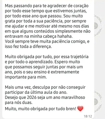 Depoimento de aluno 16