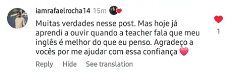 Depoimento de aluno 3